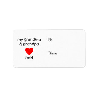 my grandma & grandpa love me label