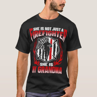 My Grandma Is A Firefighter Hero Fire Grandson Gra T-Shirt