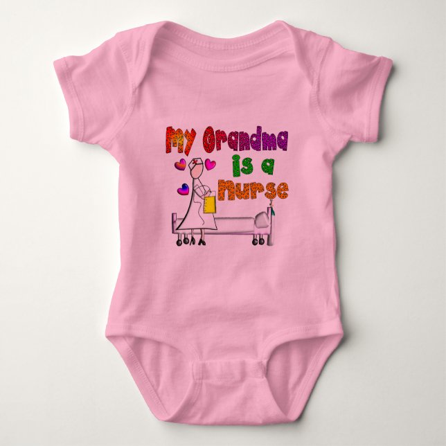 My Grandma is a NURSE Baby Bodysuit (Front)