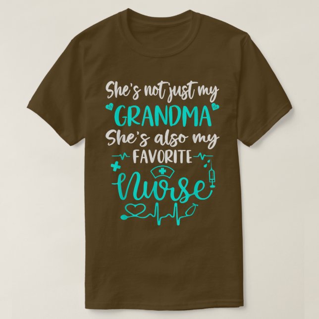 My Grandma Is A Nurse  Proud Nurse Grandchild RN L T-Shirt (Design Front)