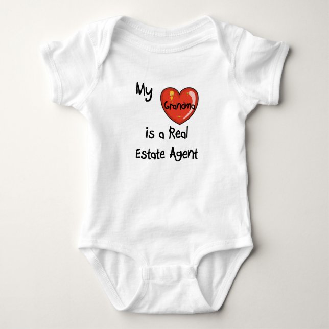 My Grandma is a Real Estate Agent Baby Bodysuit (Front)