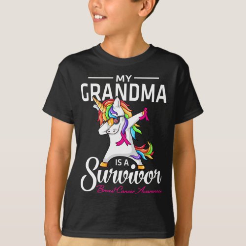 My Grandma Is A Survivor Breast Cancer Awareness U T_Shirt