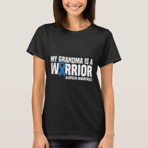 My Grandma is a Warrior Blue Ribbon Alopecia Aware T-Shirt