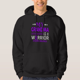 My Grandma Is A Warrior Epilepsy Awareness Purple  Hoodie