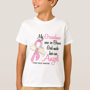 Cancer Angel Mom Design My Mother Was So Brave, God Made He Made Her An  Angel T Shirt by Pink Pineapple Trading