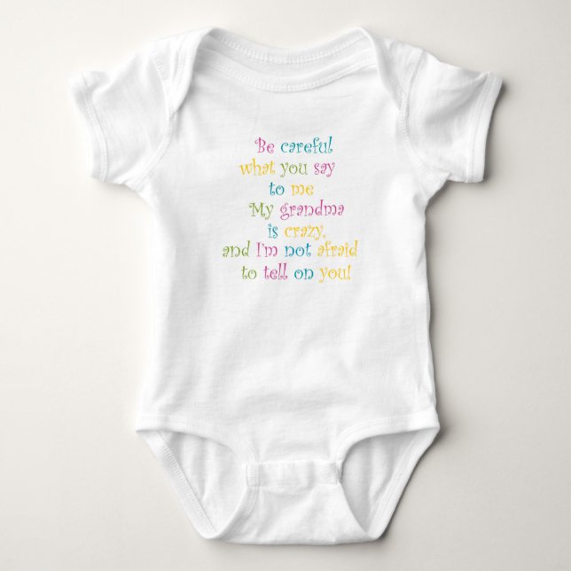"My Grandma is Crazy" Infant T Shirt (Front)