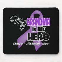 My Grandma is My Hero - Purple Ribbon Mouse Pad