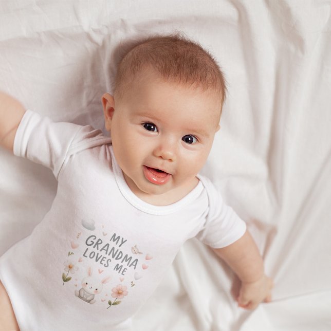 My Grandma Loves Me Baby Bodysuit (Creator Uploaded)