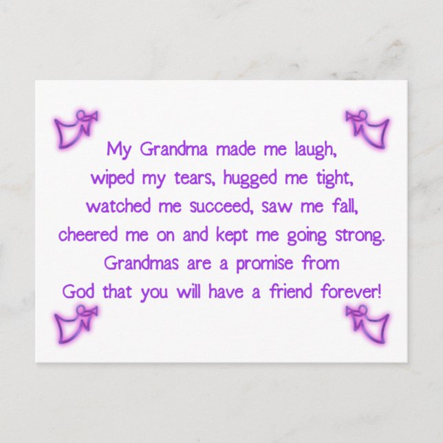 My Grandma Postcard (Front)