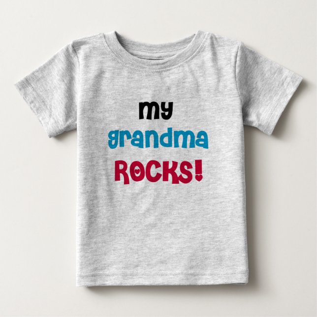 My Grandma Rocks Baby T-Shirt (Front)