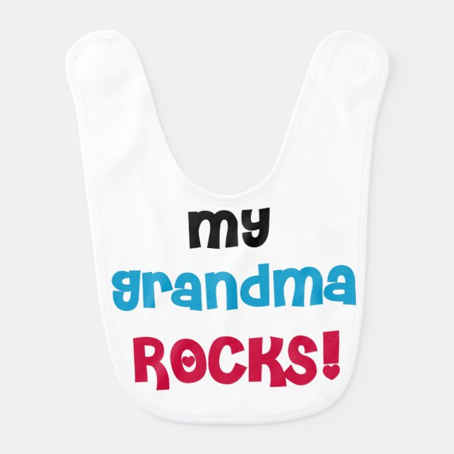 My Grandma Rocks Bib (Front)