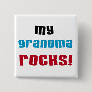 My Grandma Rocks T-shirts and Gifts Pinback Button