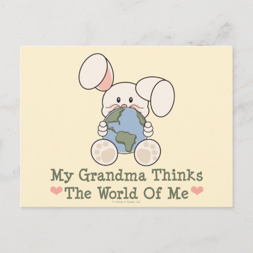 My Grandma Thinks The World Of Me Postcard