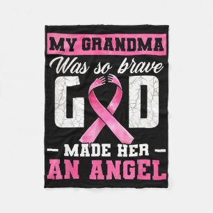 My Grandma Was So Brave God Made Her An Angel Brea Fleece Blanket