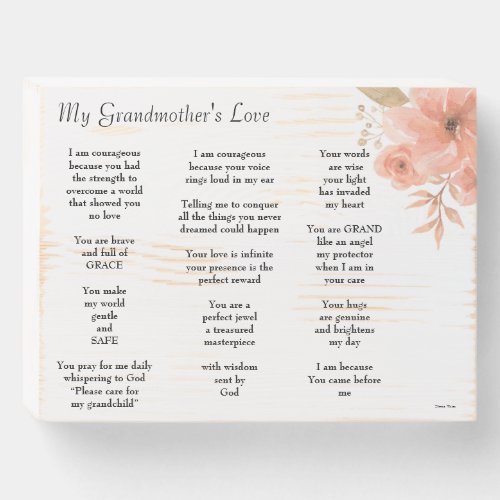 MY GRANDMOTHERS LOVE BOX SIGN