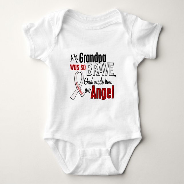 My Grandpa Is An Angel Lung Cancer Baby Bodysuit (Front)