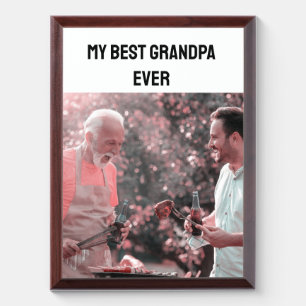 My grandpa is my hero award plaque