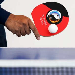 My grandpa is my hero photoart ping pong paddle