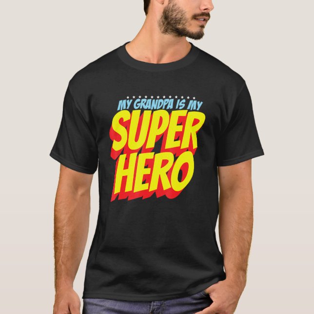 My Grandpa Is My Superhero Father's Day Men's Gran T-Shirt (Front)