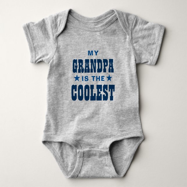 My Grandpa is the Coolest Grandpa Baby Bodysuit (Front)