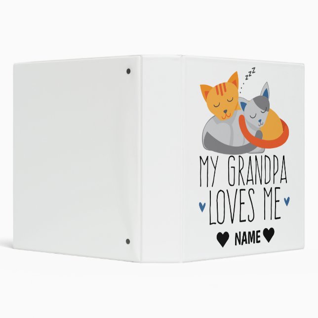 My Grandpa Loves Me 3 Ring Binder (Background)
