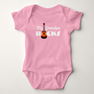 "My Grandpa Rocks!" & Acoustic Guitar  Baby Bodysuit