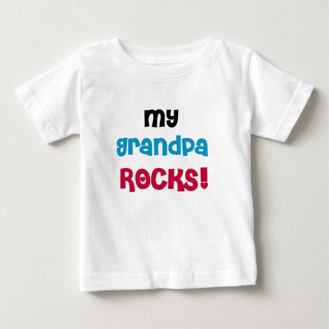 My Grandpa Rocks Baby T-Shirt (Front)