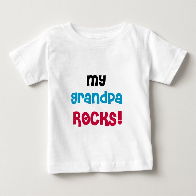 My Grandpa Rocks Baby T-Shirt (Front)