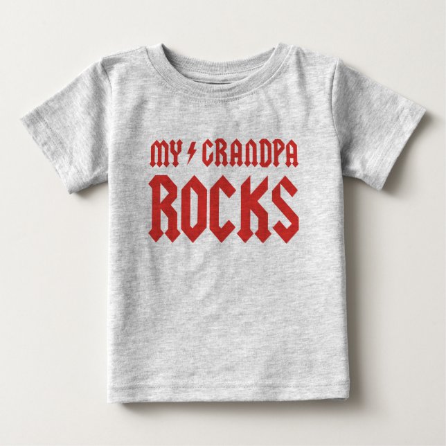 My Grandpa Rocks Baby T-Shirt (Front)