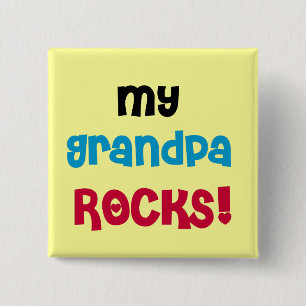 My Grandpa Rocks Tshirts and Gifts Pinback Button