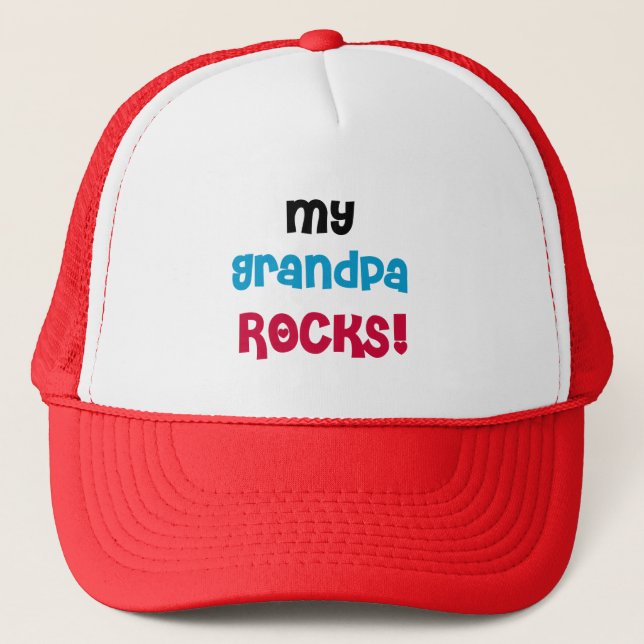 My Grandpa Rocks Tshirts and Gifts Trucker Hat (Front)