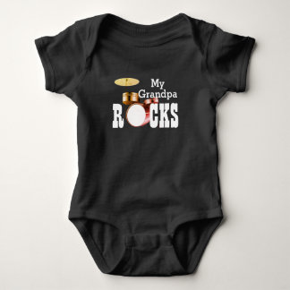 "My Grandpa Rocks!" with Drum Set Baby Bodysuit