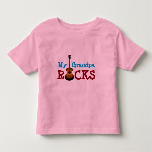 My Grandpa Rocks with guitar Toddler T_shirt