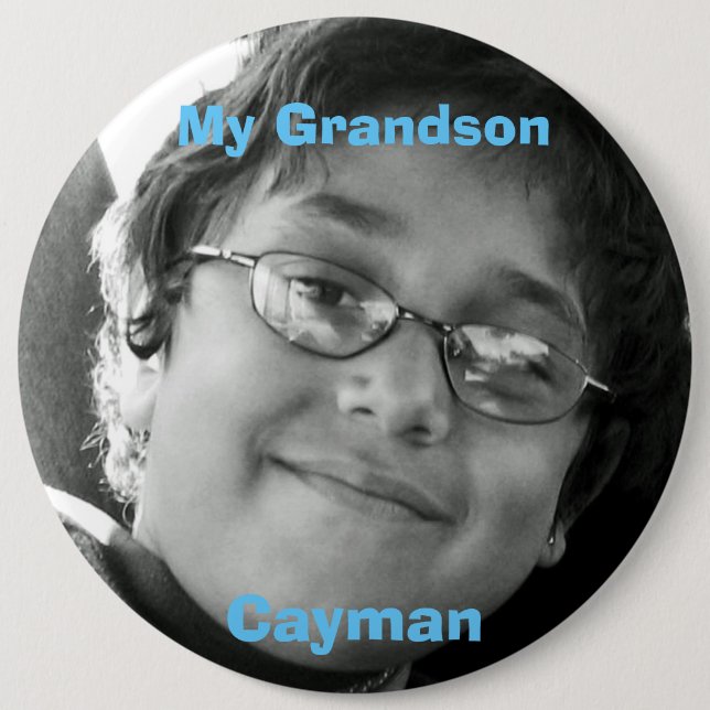 My Grandson, Cayman Pinback Button (Front)