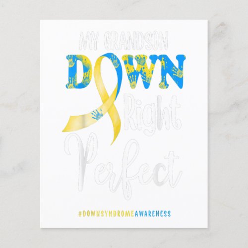 My grandson down right perfect down syndrome gift flyer