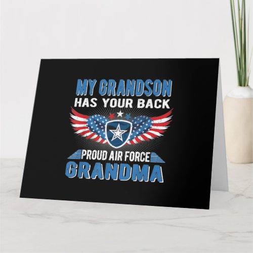 My Grandson Has Your Back Proud Air Ce Grandma Card