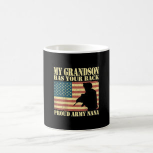 My Grandson Has Your Back - Proud Army Grandma Coffee Mug