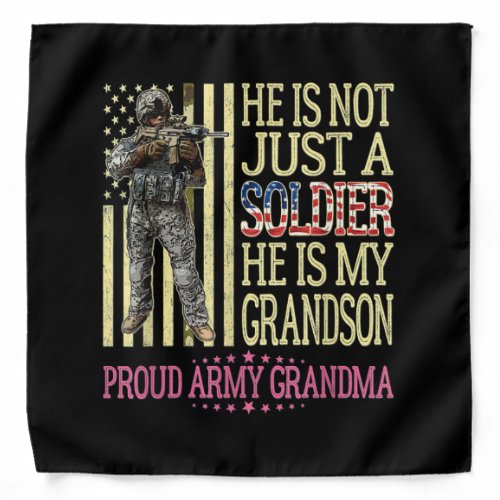 My Grandson Is A Soldier Proud Army Grandma Bandana