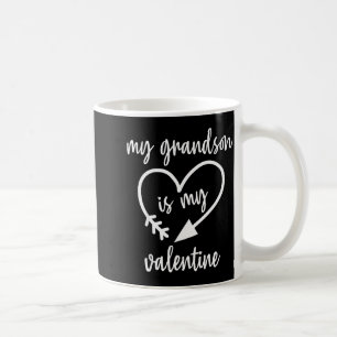 My Grandson Is My Valentine Cute Valentines Day Coffee Mug