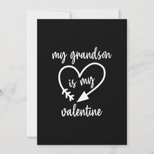 My Grandson Is My Valentine Cute Valentines Day Holiday Card