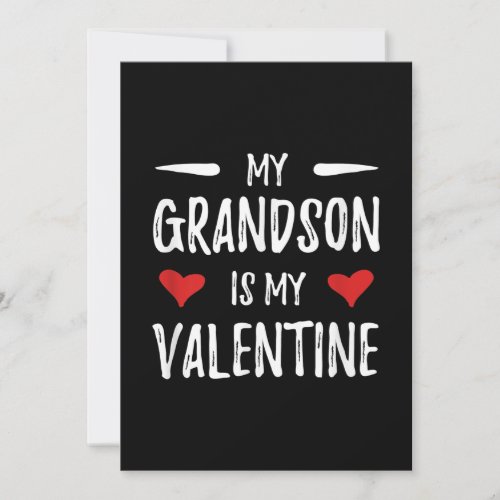 My Grandson Is My Valentine for Grandma Holiday Card