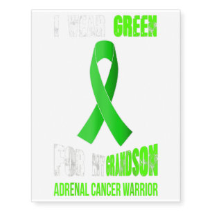 My Grandson My Adrenal Cancer Warrior T-Shirt Gift Temporary Tattoos