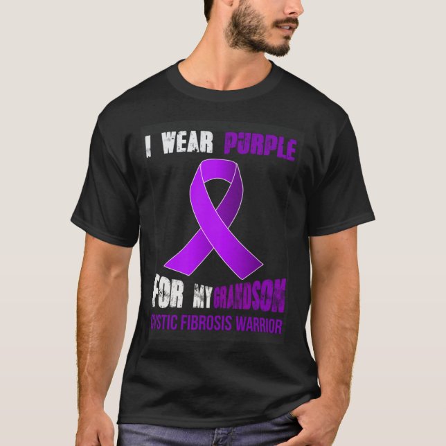 MY GRANDSON  MY CYSTIC FIBROSIS WARRIOR T-Shirt (Front)