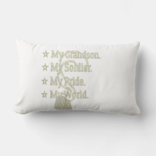 My grandson soldier hero military grandpa gift lumbar pillow