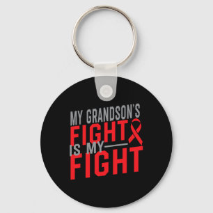 My Grandson's Fight is My Fight Blood Cancer Aware Keychain