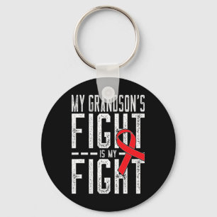 My Grandson's Fight Is My Fight Blood Cancer Aware Keychain