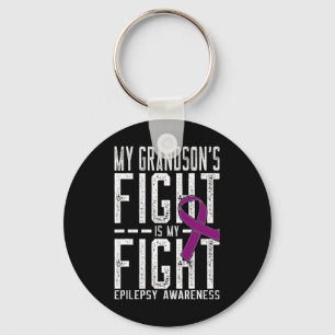 My Grandson's Fight is My Fight Epilepsy Awareness Keychain