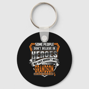 My Grandson's Fight is My Fight Leukemia Awareness Keychain