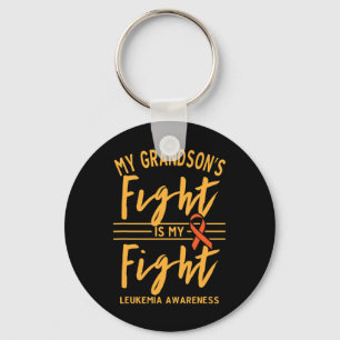 My Grandson's Fight is My Fight Leukemia Awareness Keychain