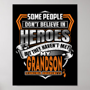 My Grandson's Fight Is My Fight Leukemia Awareness Poster